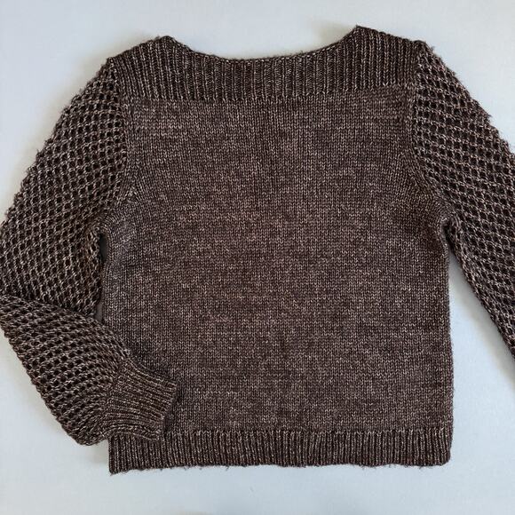 NWT Tommy Bahama Shimmer Balloon Sleeve Black Metallic Wool Blend Sweater - Picture 6 of 8